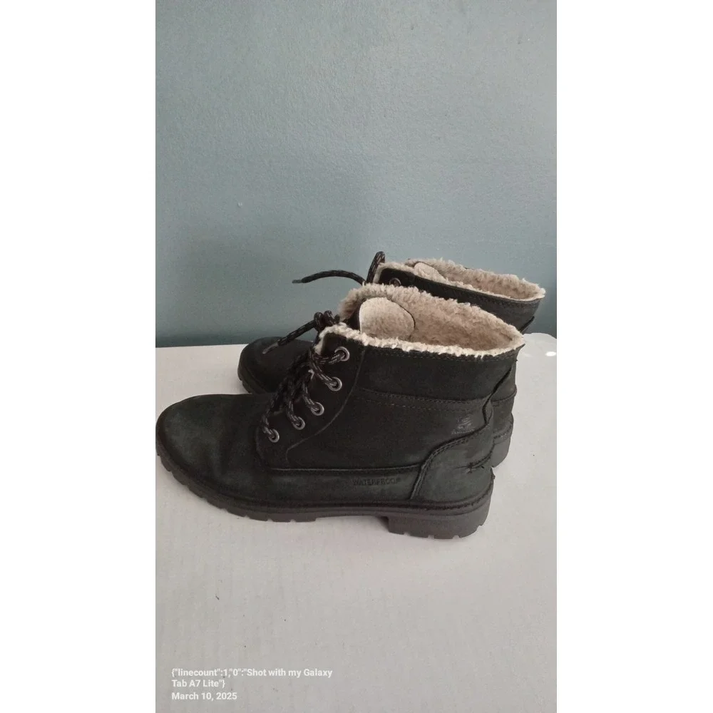 Kamik Ankle Boots Waterproof Winter‎ Lined Lace Up Black Boots